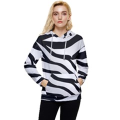 White Tiger Skin Women s Lightweight Drawstring Hoodie