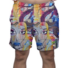 Graffiti-mural-street-art-painting Men s Shorts by Ket1n9