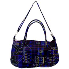 Technology Circuit Board Layout Removable Strap Handbag