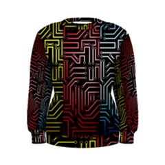 Circuit Board Seamless Patterns Set Women s Sweatshirt