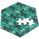 Happy-dogs Animals Pattern Wooden Puzzle Hexagon View2