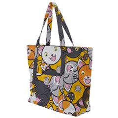 Cats-cute-kitty-kitties-kitten Zip Up Canvas Bag by Ket1n9