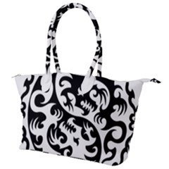 Ying Yang Tattoo Canvas Shoulder Bag by Ket1n9
