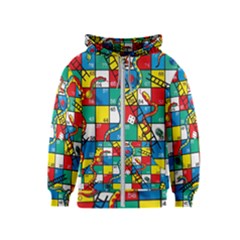 Snakes And Ladders Kids  Zipper Hoodie by Ket1n9