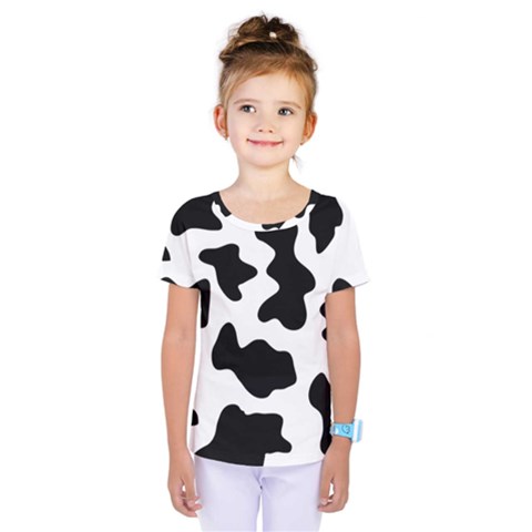 Animal-print-black-and-white-black Kids  One Piece T-shirt by Ket1n9