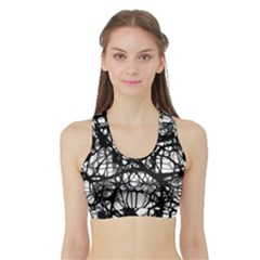 Neurons-brain-cells-brain-structure Sports Bra With Border