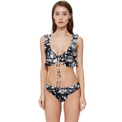 Neurons-brain-cells-brain-structure Low Cut Ruffle Edge Bikini Set by Ket1n9