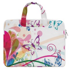 Butterfly Vector Art Macbook Pro 16  Double Pocket Laptop Bag  by Ket1n9