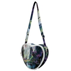 Fantastic World Fantasy Painting Heart Shoulder Bag by Ket1n9