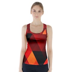 Abstract Triangle Wallpaper Racer Back Sports Top by Ket1n9