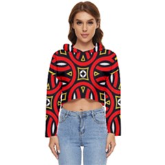 Traditional Art Pattern Women s Lightweight Cropped Hoodie by Ket1n9