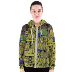 Technology Circuit Board Women s Zipper Hoodie