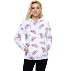 Watermelon Wallpapers  Creative Illustration And Patterns Women s Lightweight Drawstring Hoodie by Ket1n9