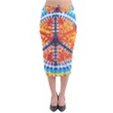 Tie Dye Peace Sign Velvet Midi Pencil Skirt View1