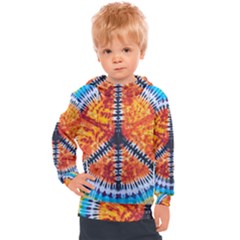 Tie Dye Peace Sign Kids  Hooded Pullover by Ket1n9