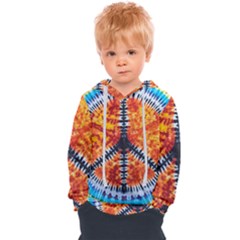 Tie Dye Peace Sign Kids  Overhead Hoodie by Ket1n9