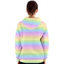 Cute Pastel Rainbow Stripes Women s Zipper Hoodie View2