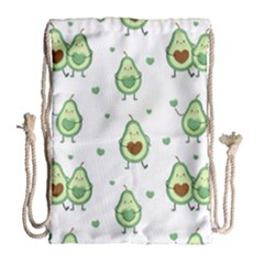 Cute-seamless-pattern-with-avocado-lovers Drawstring Bag (large) by Ket1n9