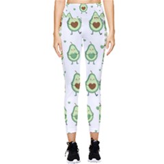 Cute-seamless-pattern-with-avocado-lovers Pocket Leggings  by Ket1n9