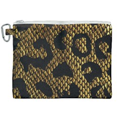 Metallic Snake Skin Pattern Canvas Cosmetic Bag (xxl) by Ket1n9