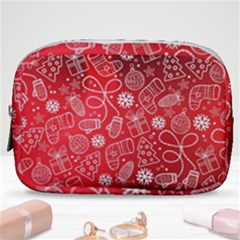 Christmas Pattern Red Make Up Pouch (small) by Grandong