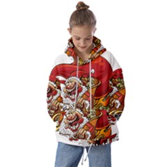 Funny Santa Claus Christmas Kids  Oversized Hoodie by Grandong