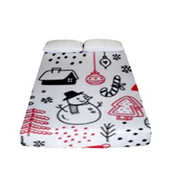 Christmas-themed-seamless-pattern Fitted Sheet (full/ Double Size)