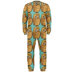 Seamless Cute Colourfull Owl Kids Pattern Onepiece Jumpsuit (men) by Grandong