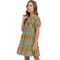 Seamless Cute Colourfull Owl Kids Pattern Kids  Puff Sleeved Dress View3