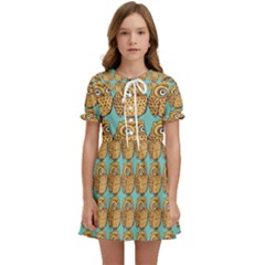 Owl Bird Kids  Sweet Collar Dress by Grandong