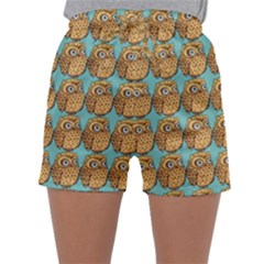 Owl Bird Pattern Sleepwear Shorts by Grandong