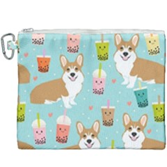 Welsh Corgi Boba Tea Bubble Cute Kawaii Dog Breed Canvas Cosmetic Bag (xxxl) by Grandong