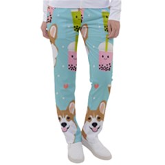 Welsh Corgi Boba Tea Bubble Cute Kawaii Dog Breed Women s Casual Pants by Grandong