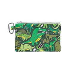 Dino Kawaii Canvas Cosmetic Bag (small) by Grandong