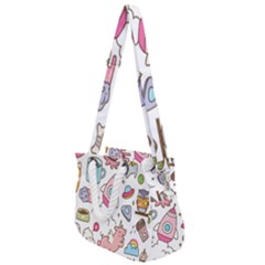 Set-kawaii-doodles -- Rope Handles Shoulder Strap Bag by Grandong