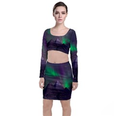 Aurora Northern Lights Phenomenon Atmosphere Sky Top And Skirt Sets by Grandong