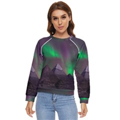 Aurora Northern Lights Phenomenon Atmosphere Sky Women s Long Sleeve Raglan T-shirt