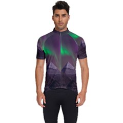 Fantasy Pyramid Mystic Space Aurora Men s Short Sleeve Cycling Jersey by Grandong