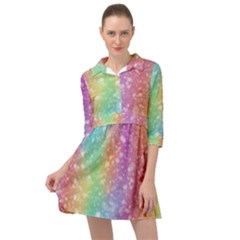 Rainbow Colors Spectrum Background Mini Skater Shirt Dress by Ravend