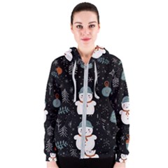 Snowman Christmas Women s Zipper Hoodie by Vaneshop