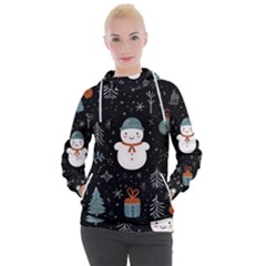 Snowman Christmas Women s Hooded Pullover by Vaneshop