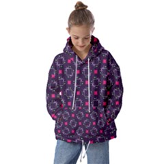 Geometric Pattern Retro Style Background Kids  Oversized Hoodie by Vaneshop