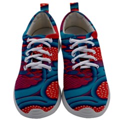 Vintage Ornate Mushroom Leafage Wallpaper Mens Athletic Shoes by Vaneshop