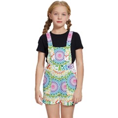 Mandala Pattern Rainbow Pride Kids  Short Overalls by Vaneshop