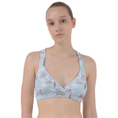 Winter Pattern Background Element Sweetheart Sports Bra by Pakjumat