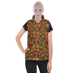 Christmas Wrapping Paper Women s Button Up Vest by Pakjumat