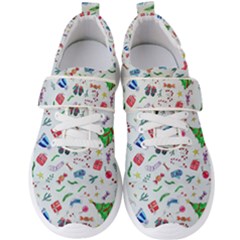 Illustration Christmas Pattern Men s Velcro Strap Shoes by Pakjumat