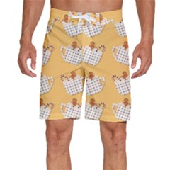 Christmas December Autumn Pattern Men s Beach Shorts by Pakjumat