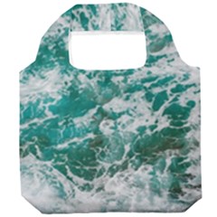 Blue Ocean Waves 2 Foldable Grocery Recycle Bag by Jack14