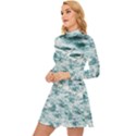 Ocean Wave Long Sleeve Velour Longline Dress View2